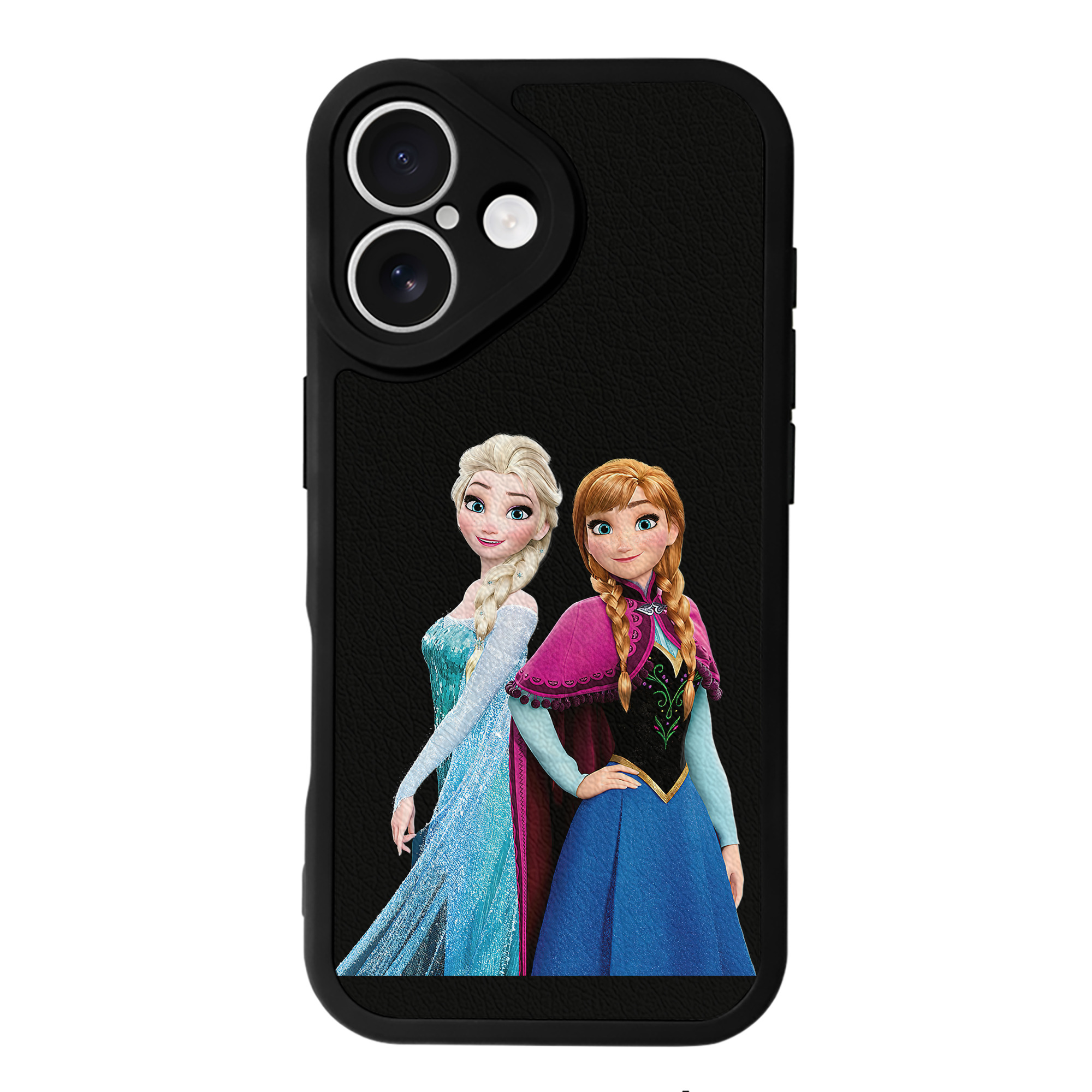 （画像用） アナと雪の女王 アンナ エルサ Frozen Anna Elsa 【iPhone 16シリーズ対応】シリコンスマホケース（レザー調） 材質：シリコン